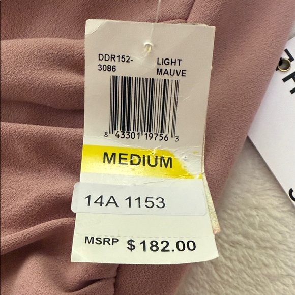 Dress the Population “Dana” Shirred Waist Dress in Light Mauve Size Medium NWT - Picture 12 of 16